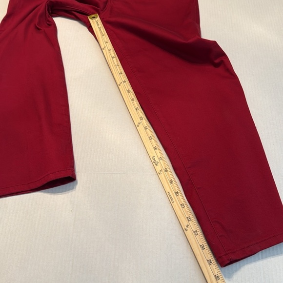 NWOT Chico's Cherry Red High-Rise Straight-Leg Crops US Size 8 Chico's Size 1 - Picture 5 of 13